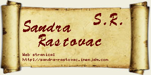 Sandra Rastovac vizit kartica